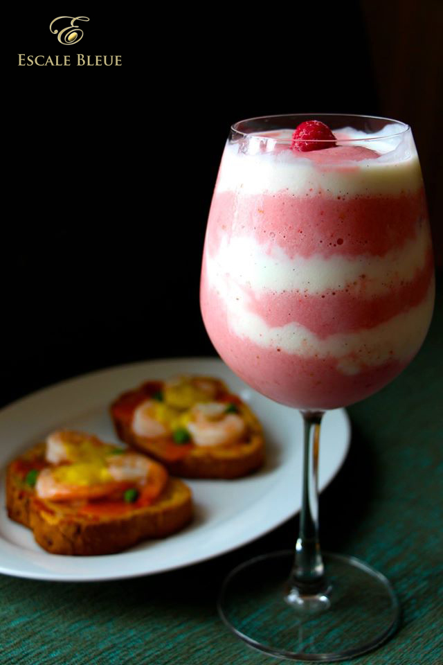 Smoothie framboise Vanille Bleue — gros plan