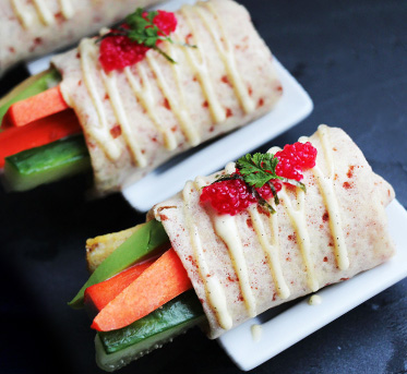 Crêpe California maki et mayonnaise à la Vanille Bleue — Escale Bleue