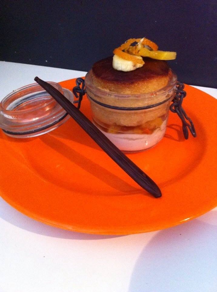 Baba en bocal Vanille Bleue — gros plan