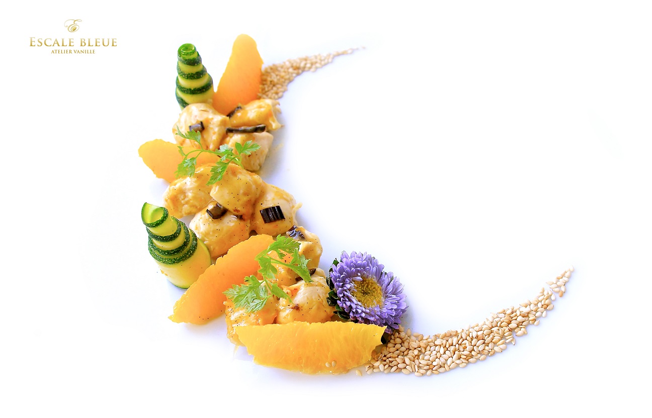 Poulet orange Vanille Bleue — dressage