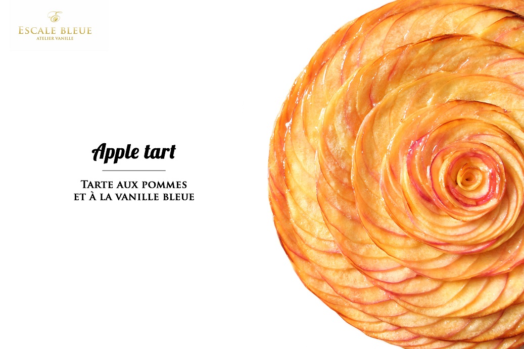Tarte aux pommes Vanille Bleue — vue dessus