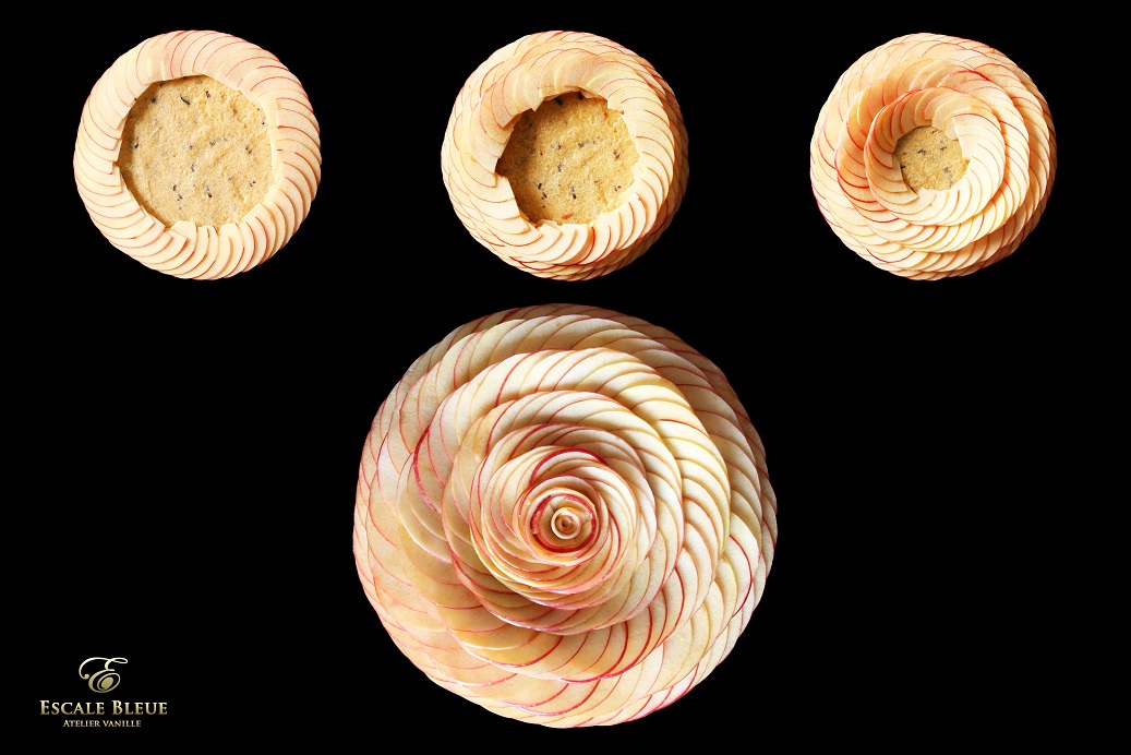 Tarte aux pommes — rosette de pommes
