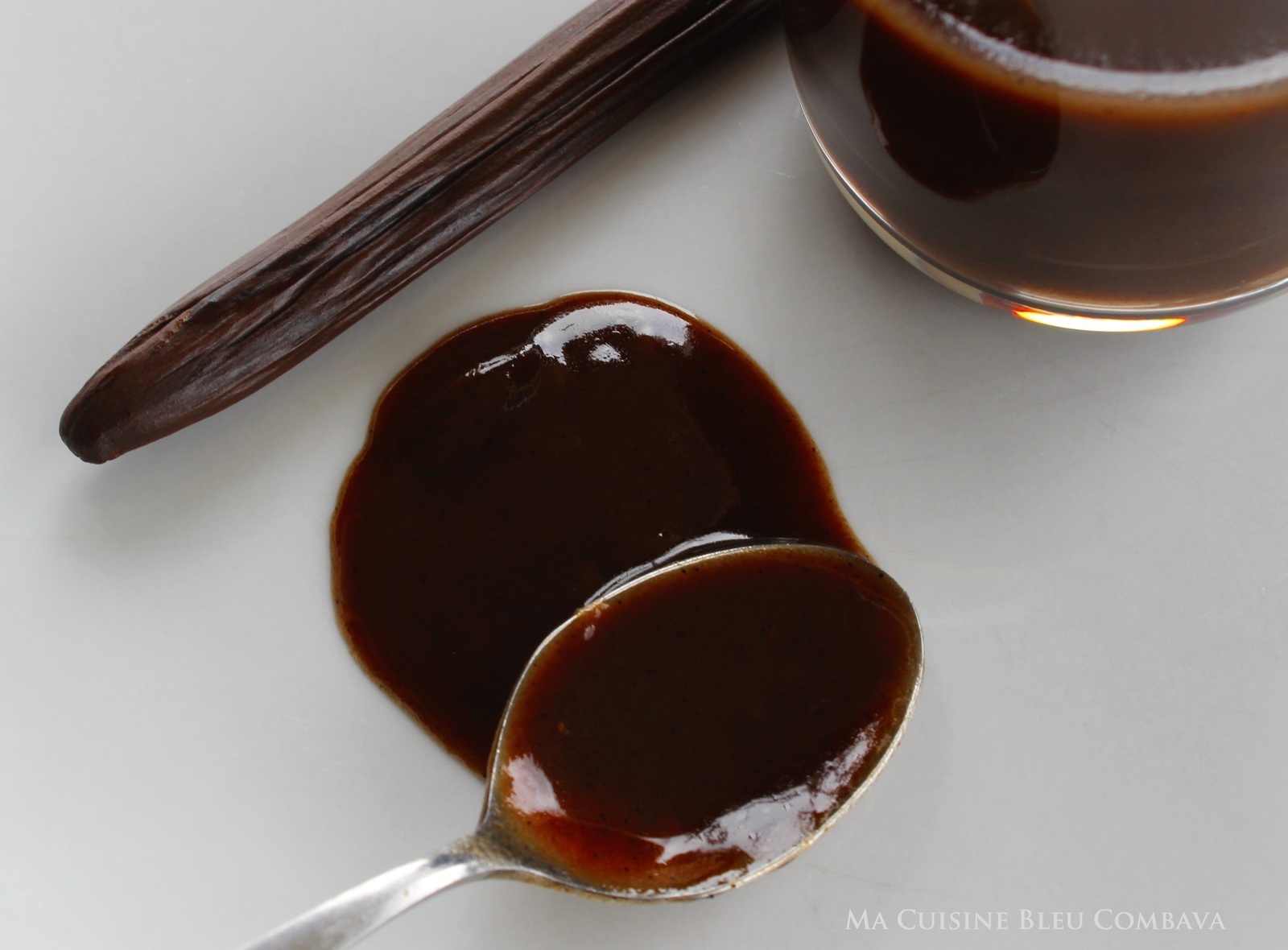 Sauce Vanille Bleue miel et gingembre — résultat