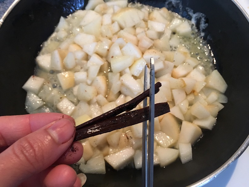 Dôme de poire — cubes de poire