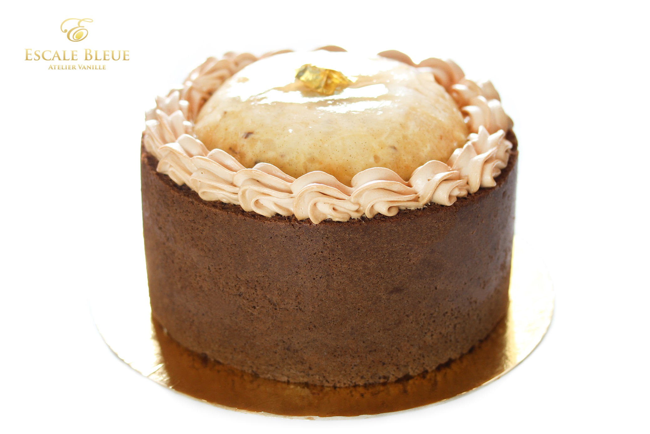 Charlotte poire chocolat Vanille Bleue — vue face