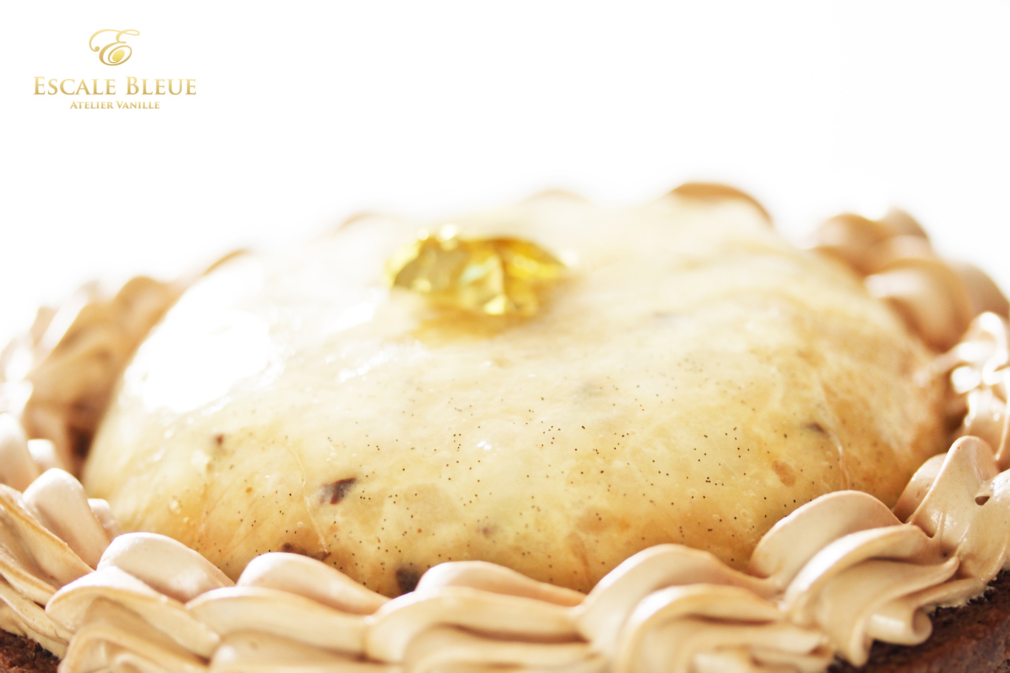 Charlotte poire chocolat Vanille Bleue — vue dessus