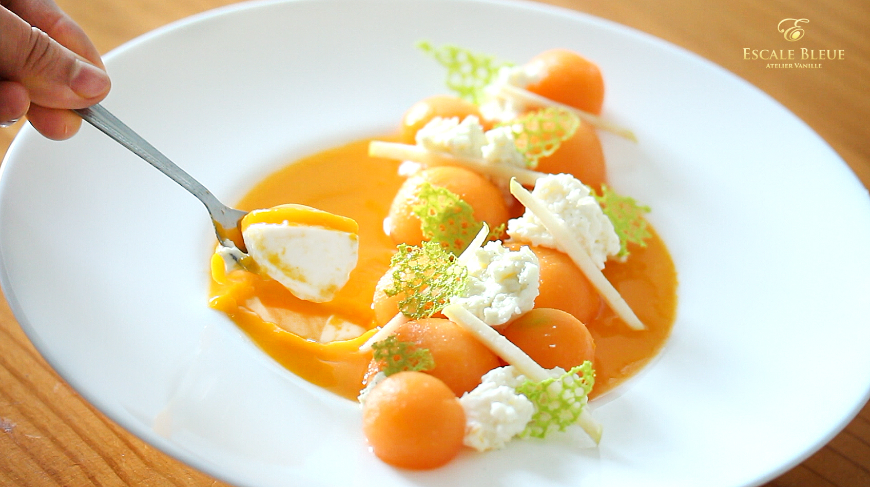 Panna cotta melon Vanille Bleue — Escale Bleue