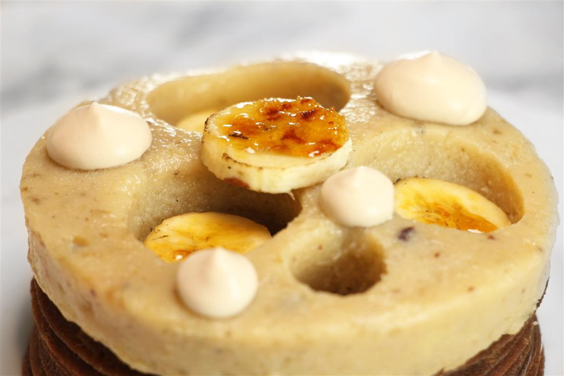 Crêpecake cacao — sous cloche