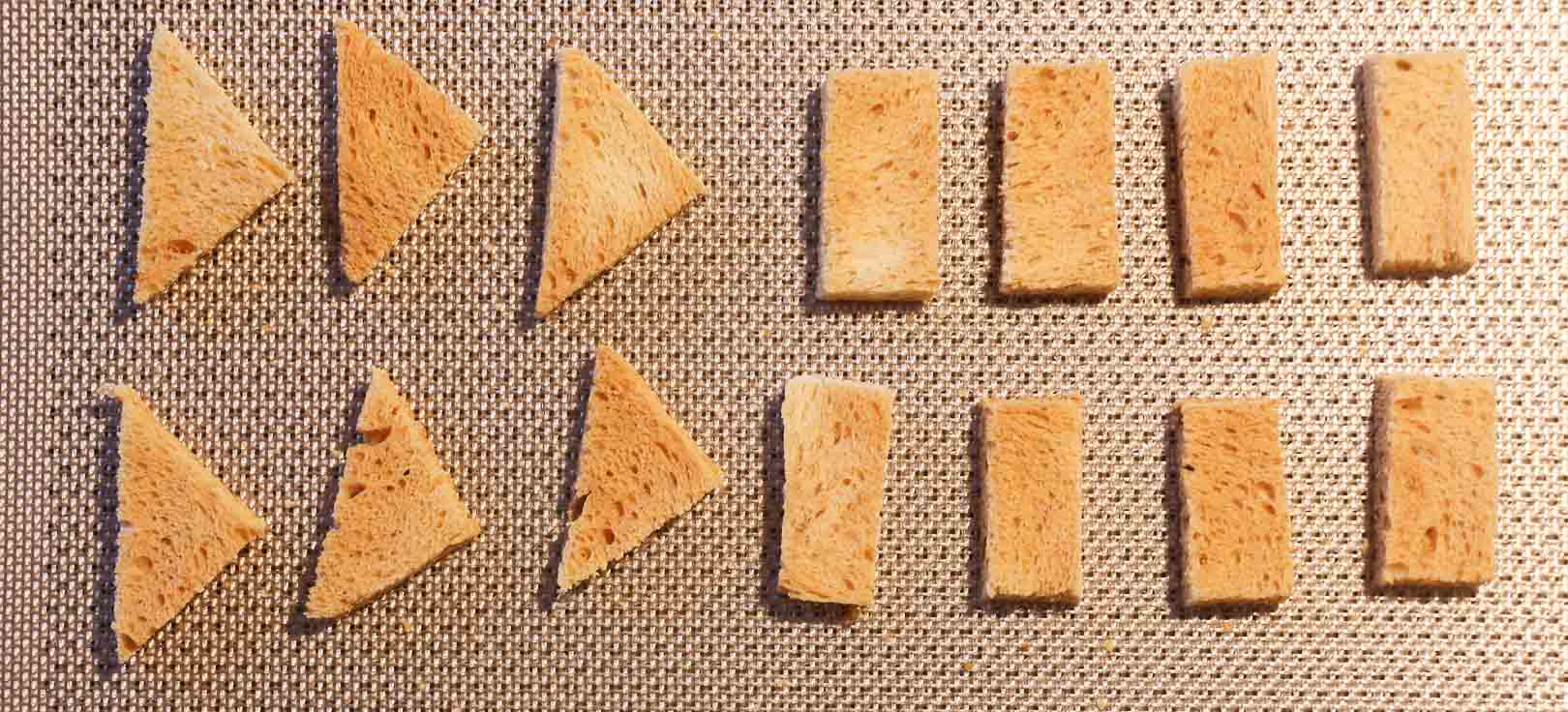 Croûtons caramélisés à la Vanille Bleue — préparation