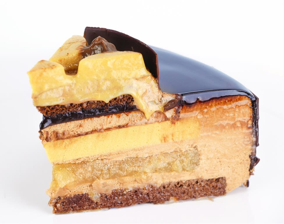 Entremets poire chocolat miel Vanille Bleue — Escale Bleue