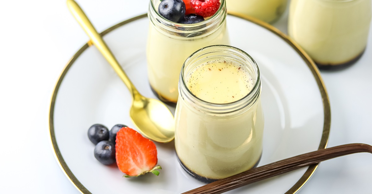 Purin pudding japonais à la Vanille Bleue — Escale Bleue
