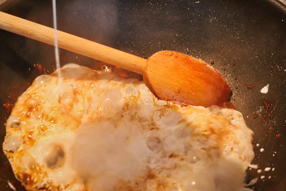 Caramel longani — cuisson du sucre