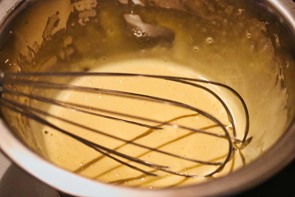 Crème anglaise Vanille Bleue — cuisson