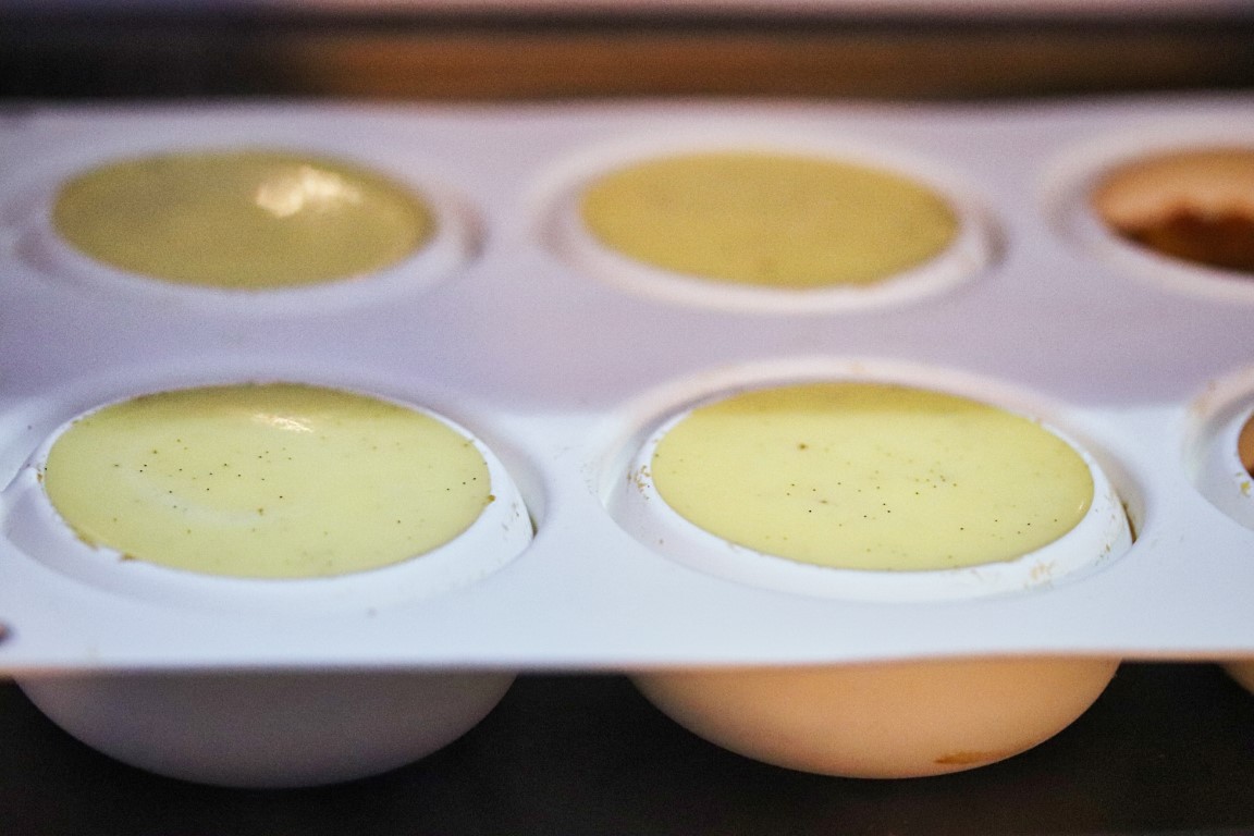 Dôme longani caramélisé — congélation