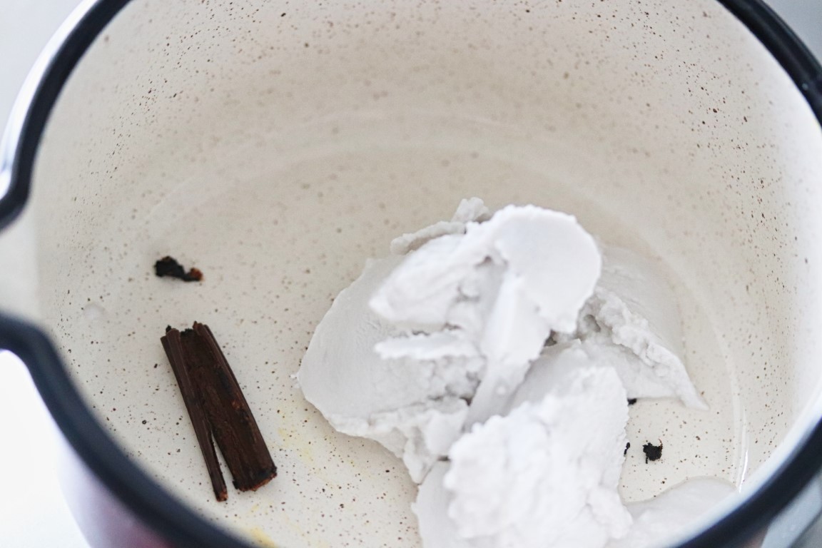 Mousse Vanille Bleue — Étape 1